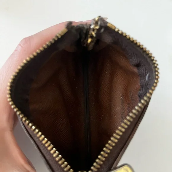 Authentic Louis Vuitton Brown Monogram Key Pouch